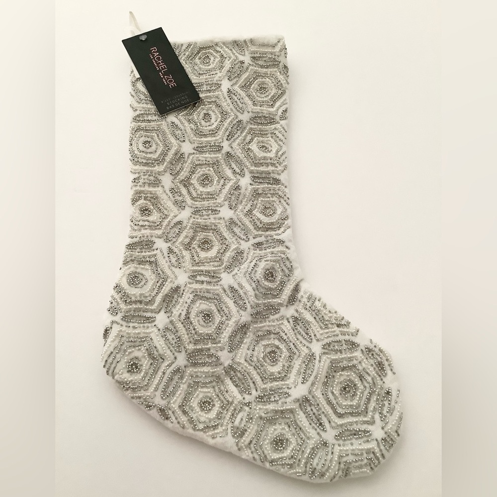 BEAD EMBELLISHED HOLIDAY STOCKING